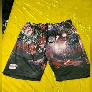 LRG Thunderstrike Fireworks Print Basketball Shorts 3XL